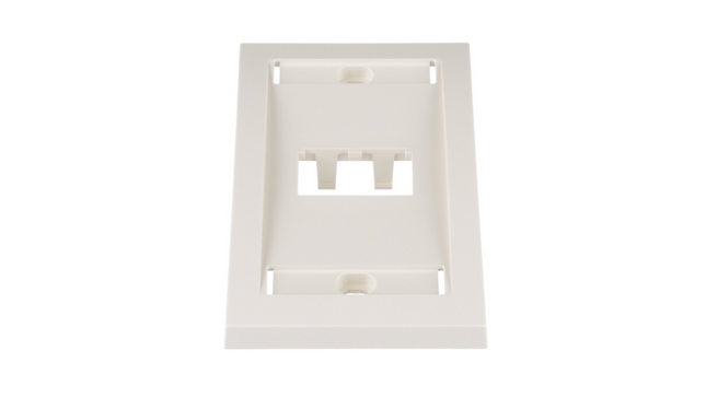 Panduit CFPE2IWY Placa Frontal Mini-Com® Ejecutiva de 2 Puertos, 1 Gang, Blanco Hueso