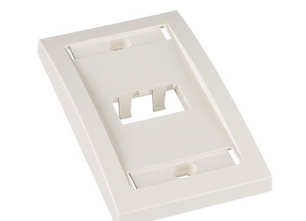 Panduit CFPE2IWY Placa Frontal Mini-Com® Ejecutiva de 2 Puertos, 1 Gang, Blanco Hueso