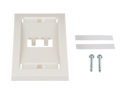 Panduit CFPE2IWY Placa Frontal Mini-Com® Ejecutiva de 2 Puertos, 1 Gang, Blanco Hueso