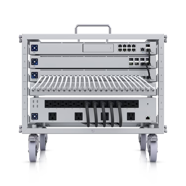 Ubiquiti UniFi Toolless Mini Rack U-Rack-6U-TL Rack Abierto 6U con Ruedas Bloqueables