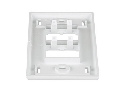 Panduit CFPL4WHY Placa Frontal Mini-Com® Clásica de 4 Puertos, 1 Gang, Vertical, Blanca