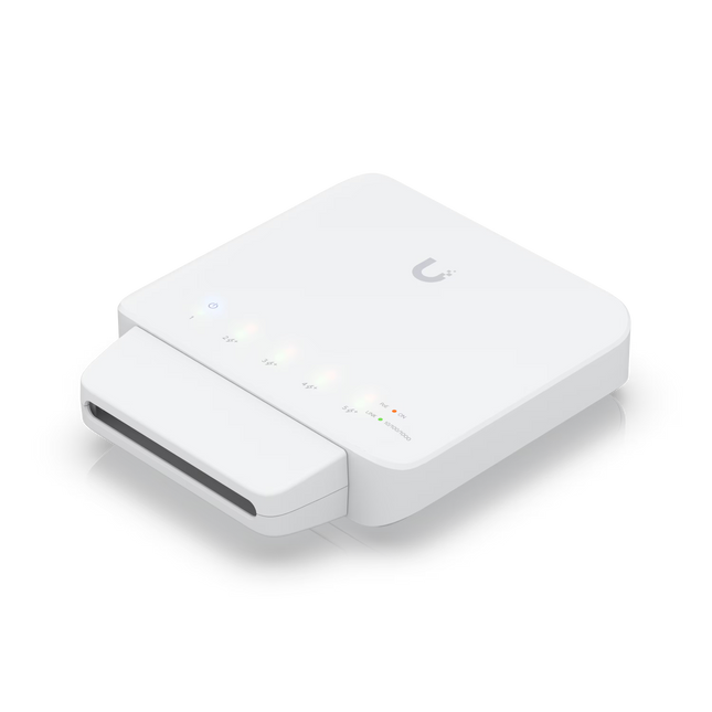 Ubiquiti UniFi Flex USW-Flex Switch 5 Puertos Gigabit con 4 PoE+ para Exterior