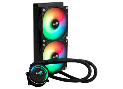Enfriamiento Líquido RGB AeroCool Oasis L240 BK | 240mm | 2 en 1 | Iluminación RGB