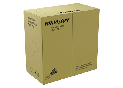 Cable UTP Cat 6 Hikvision DS-1LN6OUSPE(O-STD) | 305 mts | Exterior | 23AWG | 100% Cobre | UL