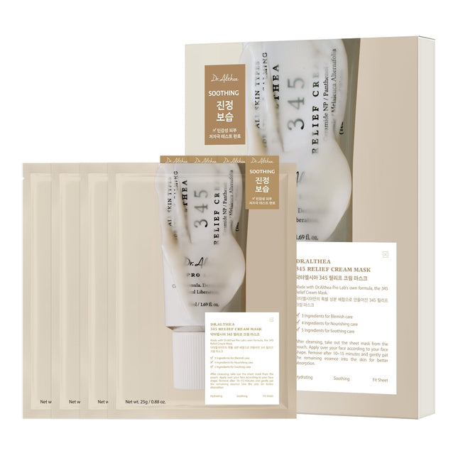 Dr. Althea 345 Relief Cream Mask x4 - empaque frontal del pack