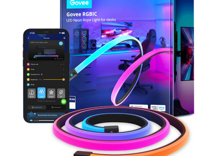 Cable de Luces Luces de cuerda neón LED RGBIC Govee para escritorios, H61C3