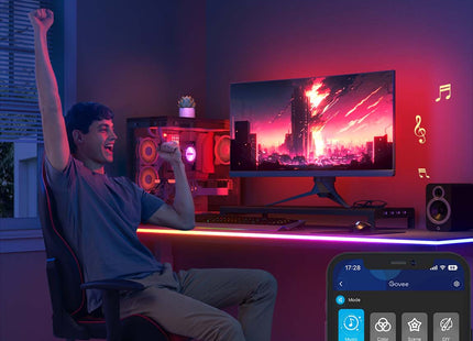 Cable de Luces Luces de cuerda neón LED RGBIC Govee para escritorios, H61C3