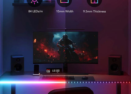 Cable de Luces Luces de cuerda neón LED RGBIC Govee para escritorios, H61C3