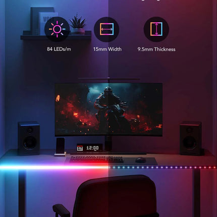 Cable de Luces Govee LED Neon Gaming Table H61C3 | RGBIC | Iluminación Dinámica | Control por App y Voz