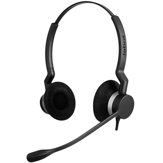 Jabra Biz 2300 Duo USB-A UC Headset Alámbrico con Micrófono de Cancelación de Ruido