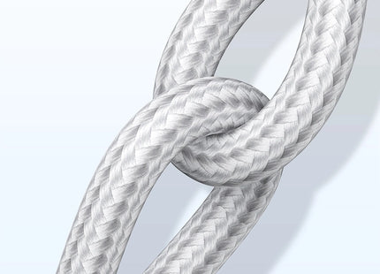 Cable UGREEN US288 extendido mostrando longitud completa blanco