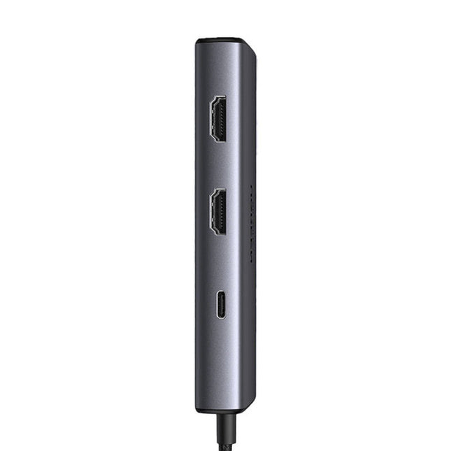 Hub USB-C UGREEN CM498 | 6 en 1 | 2x HDMI 4K@60Hz | 2x USB-A | 2x USB-C