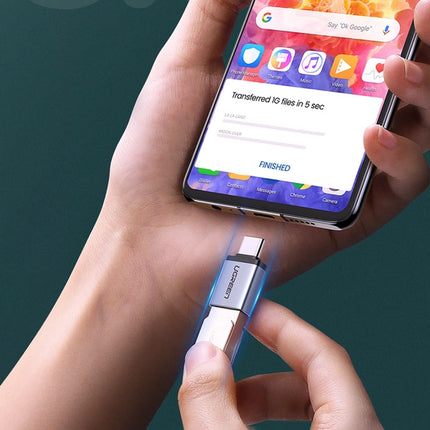 Adaptador UGREEN US270 | USB-C a USB 3.0 | Transferencia Rápida 5Gbps | Gris