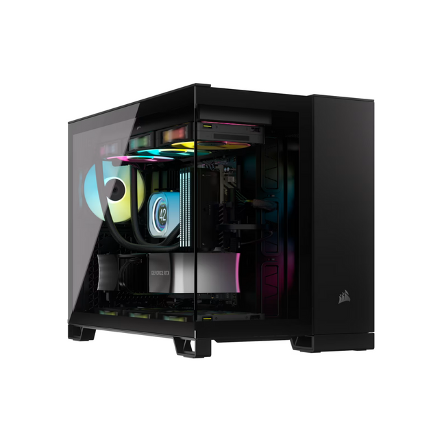 Case Gaming Corsair 2500X | Media Torre | Doble Cámara | Vidrio Templado | Black