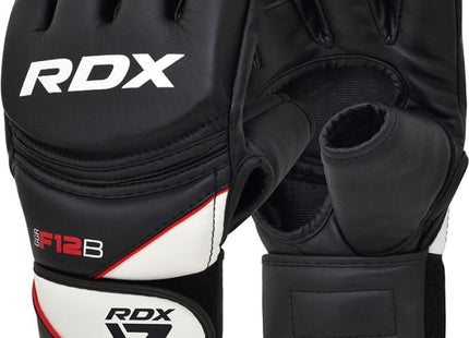 RDX Guantes de Grappling MMA Negros - vista frontal