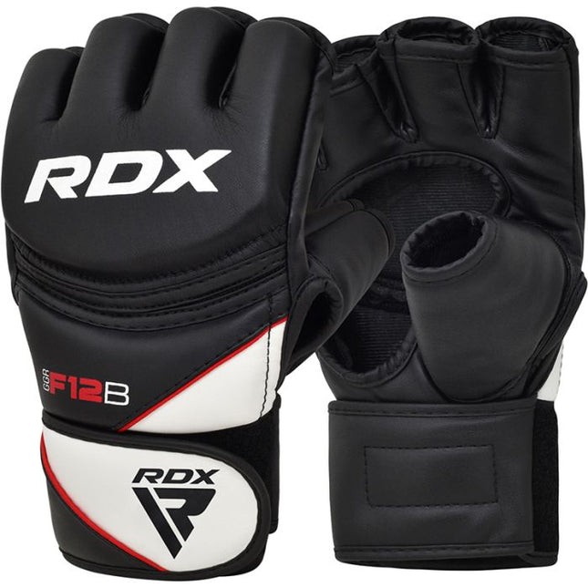 RDX Guantes de Grappling MMA Negros - vista frontal