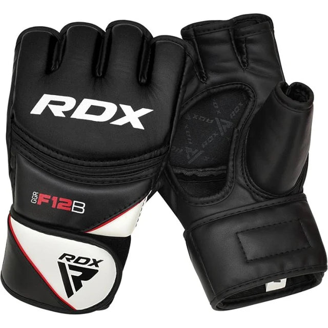 RDX Guantes de Grappling MMA Negros, GGR-F12B