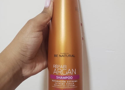Shampoo Reparador Argán Placent Life | 350ml | Nutrición y brillo para cabello dañado o seco