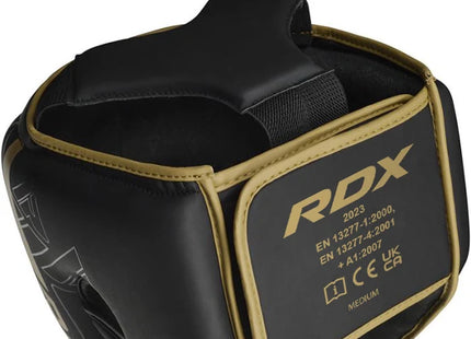 RDX Casco Protector Negro/Dorado, F6 Kara