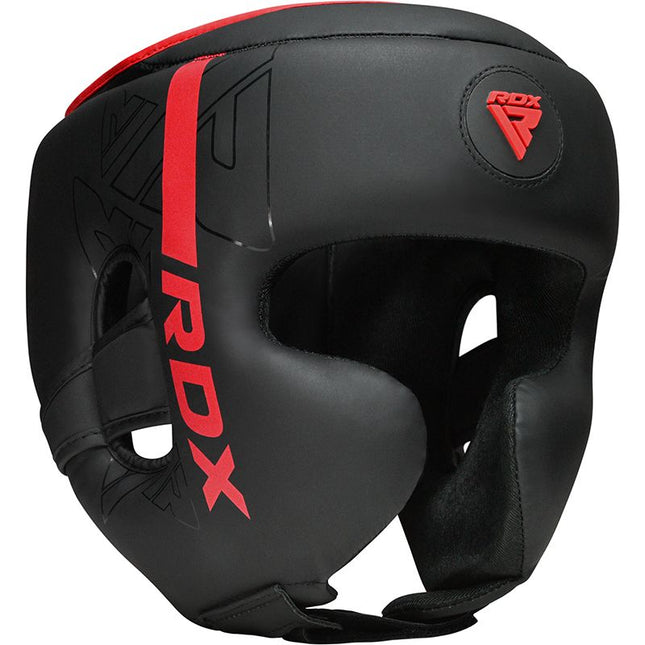 RDX F6 Kara Head Guard Black/Red - vista frontal