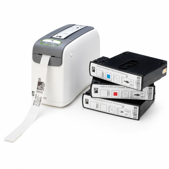 Zebra HC100 Impresora Térmica Directa de Pulseras 300 dpi USB y Serial