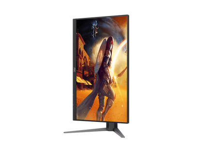 Vista superior del monitor AOC 27G4H destacando el grosor ultra delgado del panel