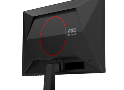 Detalle del logo AOC Gaming y especificaciones en el marco del monitor 24G42HE