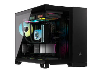 Case Gaming Corsair 2500X | Media Torre | Doble Cámara | Vidrio Templado | iCUE LINK RX RGB | Black