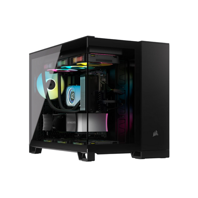 Case Gaming Corsair 2500X | Media Torre | Doble Cámara | Vidrio Templado | iCUE LINK RX RGB | Black
