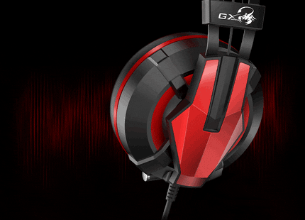 Headset Gaming Genius HS-G710V | 7.1 Surround | Vibración | USB | Micrófono con Cancelación de Ruido | Negro/Rojo