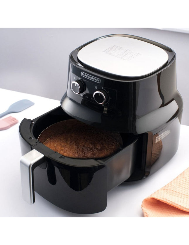 Freidora de Aire Black+Decker HF4004B | 4.5 L | 1500 W | 7 Programas | Temporizador 60 min | Hasta 200 °C | Negra