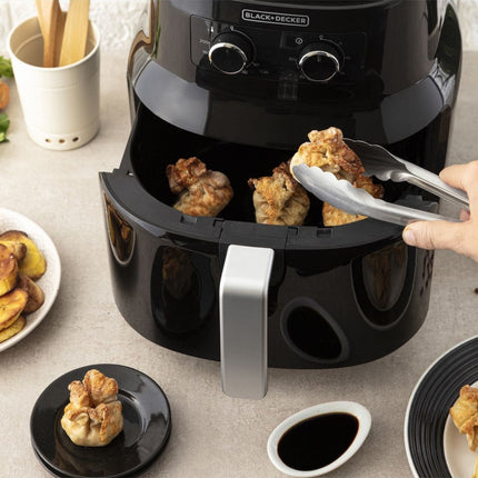 Freidora de Aire Black+Decker HF4004B | 4.5 L | 1500 W | 7 Programas | Temporizador 60 min | Hasta 200 °C | Negra
