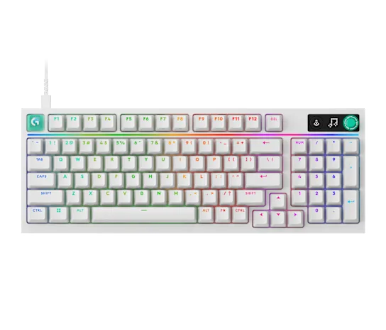 Logitech Teclado mecánico RGB alámbrico en inglés blanco, G316 X 98 920-014226