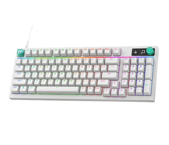Logitech Teclado mecánico RGB alámbrico en inglés blanco, G316 X 98 920-014226