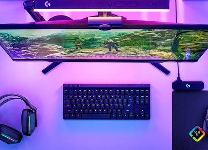 Vista superior completa Logitech G515 layout inglés TKL gaming