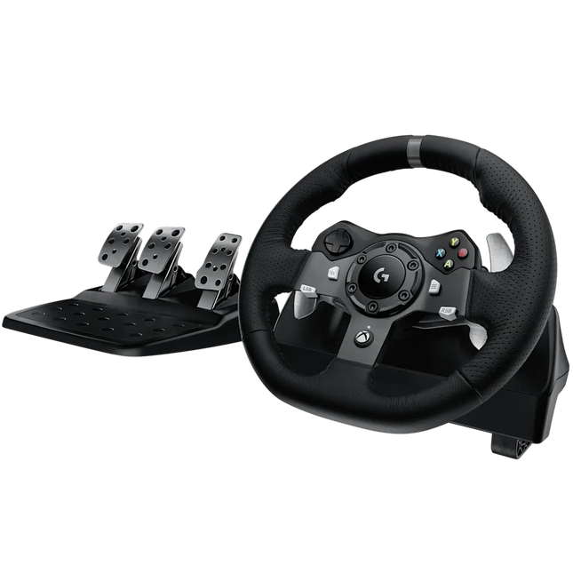 Volante Logitech G920 | Compatible con Xbox One y PC | Pedales incluidos | 941-000122