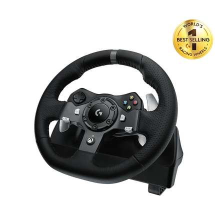 Volante Logitech G920 | Compatible con Xbox One y PC | Pedales incluidos | 941-000122