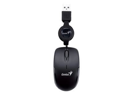Mouse Genius RS2 Micro Traveler V2 ultracompacto color negro vista frontal