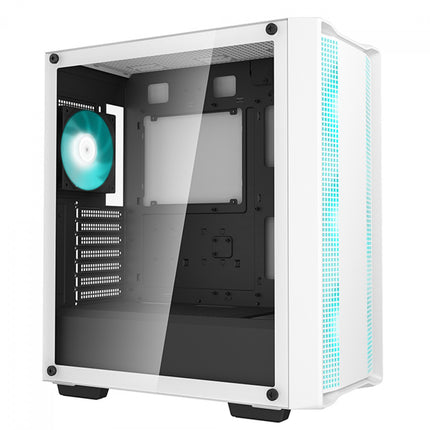 Case Gaming DeepCool CC560 WM V2 | Media Torre | Vidrio Templado Lateral | 4 Ventiladores LED Blanco