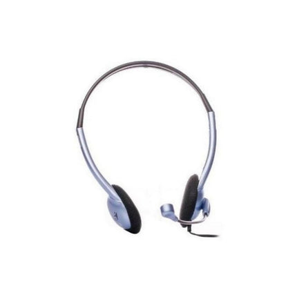 Headset Genius HS-02B | Alámbrico 3.5mm | Micrófono ajustable | Diadema liviana | Color Azul