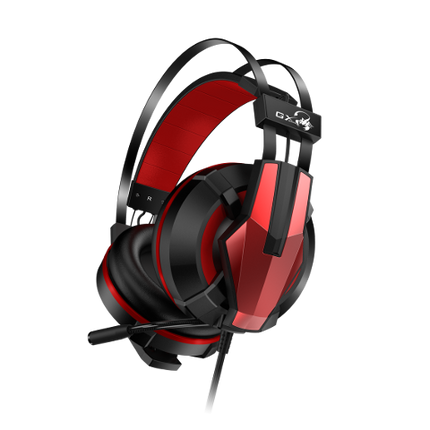 Headset Gaming Genius HS-G710V | 7.1 Surround | Vibración | USB | Micrófono con Cancelación de Ruido | Negro/Rojo