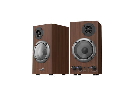 Parlante Genius SP-HF500B II | Parlante Estéreo | 16W RMS | Conexión 3.5mm | Acabado en Madera