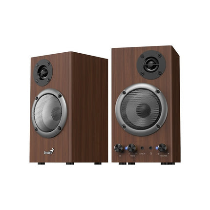 Parlante Genius SP-HF500B II | 2.0 Canal | 40W RMS | Bluetooth | Entrada RCA | Diseño de Madera