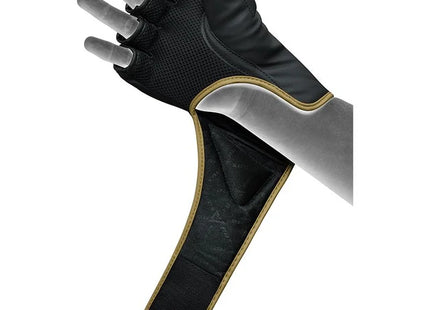 RDX Guantes de Grappling MMA Negro/Dorado, F6 Kara