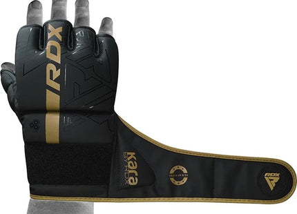 RDX Guantes de Grappling MMA Negro/Dorado, F6 Kara