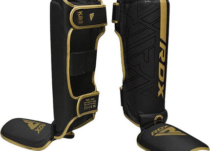 RDX Espinilleras MMA con Empeine Negro/Dorado, F6 Kara