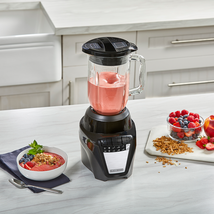 Licuadora Black+Decker BL0876‑1BDLA Ice Crush | 700 W | 8 Velocidades + Pulso | Jarra Vidrio 1.25 L | Acero Inoxidable | Negra
