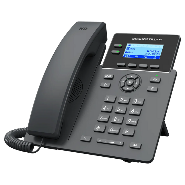Grandstream GRP2602G Teléfono IP de 2 Líneas y 4 Cuentas SIP con Gigabit Ethernet y PoE
