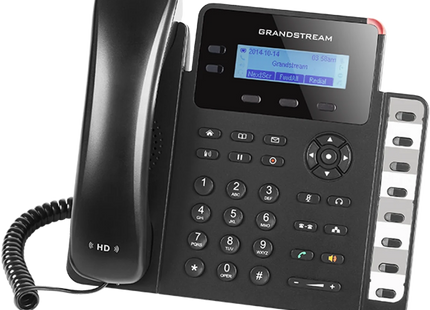 Grandstream GXP1628 Teléfono IP Gigabit PoE de 2 Líneas con Pantalla LCD de 2.95" y 8 Teclas BLF