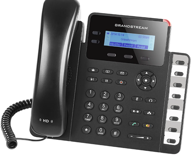 Grandstream GXP1628 Teléfono IP Gigabit PoE de 2 Líneas con Pantalla LCD de 2.95" y 8 Teclas BLF